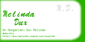 melinda dux business card